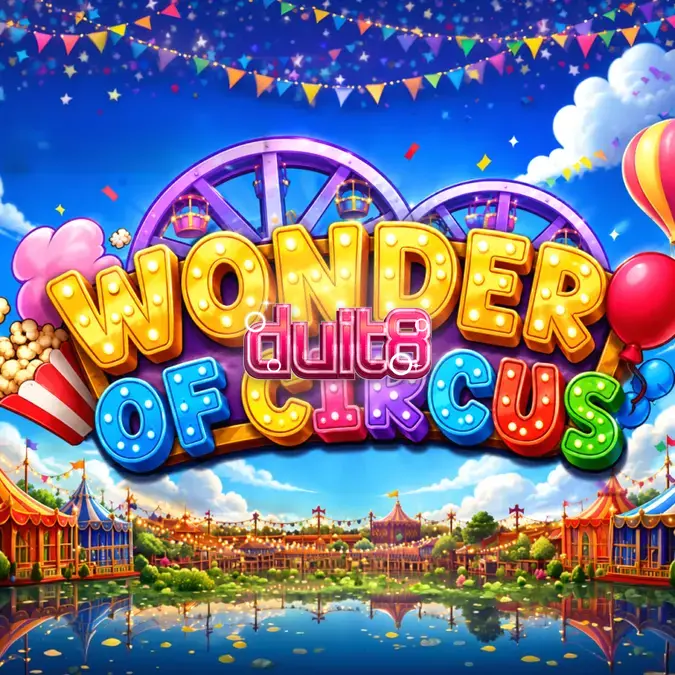 Tampilan visual slot Wonder of Circus dengan tema karnaval